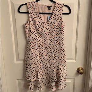 🌸Ann Taylor ruffled chiffon pink layered dress🌸